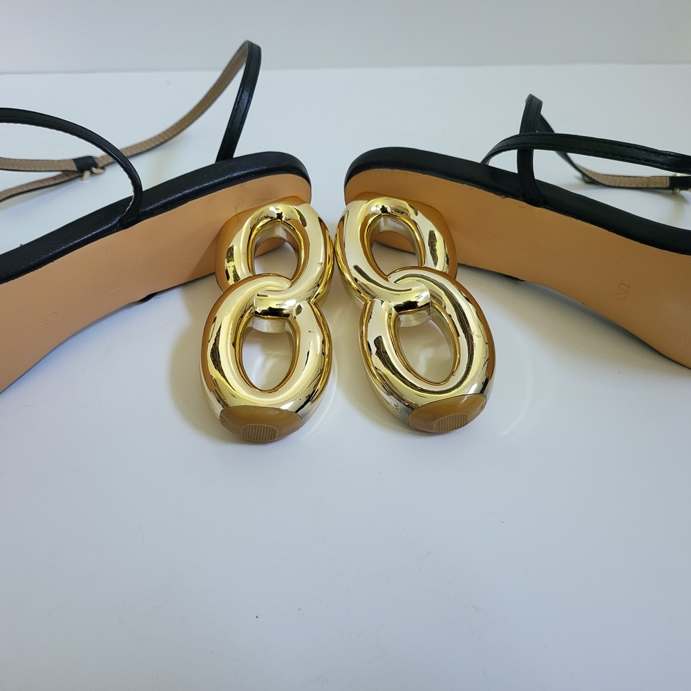 EGO Black Strappy Heels - Picture 5 of 11
